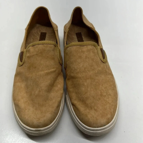 Olukai Pehuea Shoes Sneakers Canvas Slip On Drop Heel Tan Brown Women's Size 6.5 - Picture 3 of 8